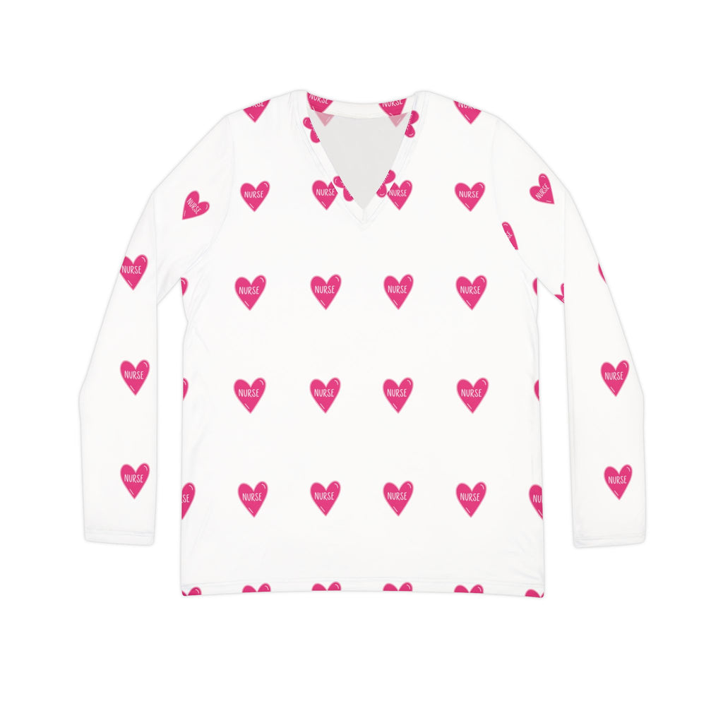 Pink Nurse Heart Under Scrub